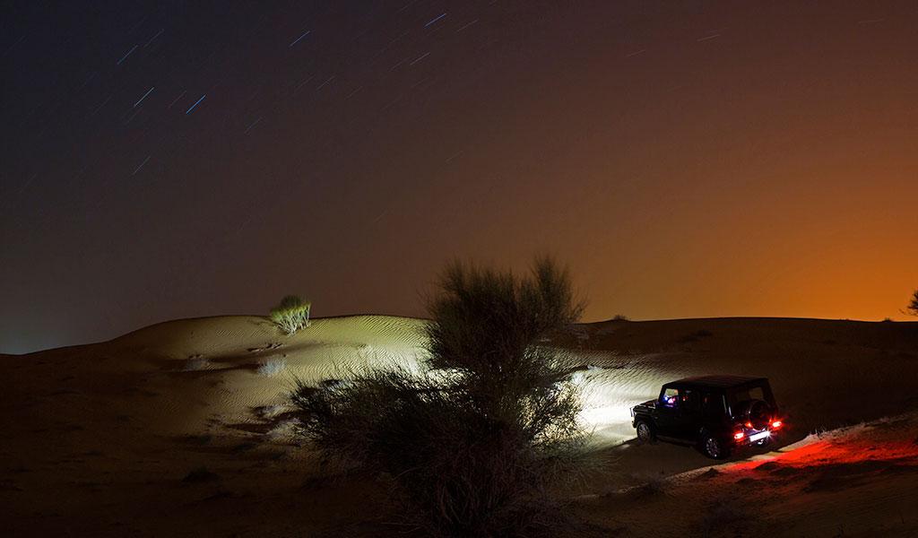 How cold is Dubai desert at night?